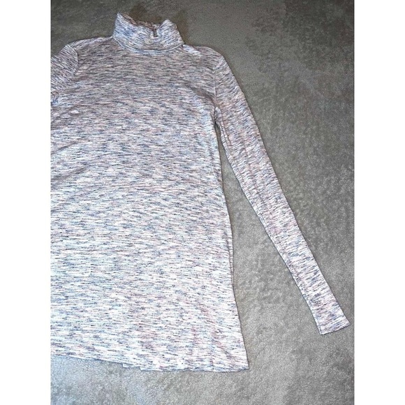 WE THE FREE Free People Ribbed Knit Turtle Neck Tunic Open Back Long Sz M - Picture 6 of 16